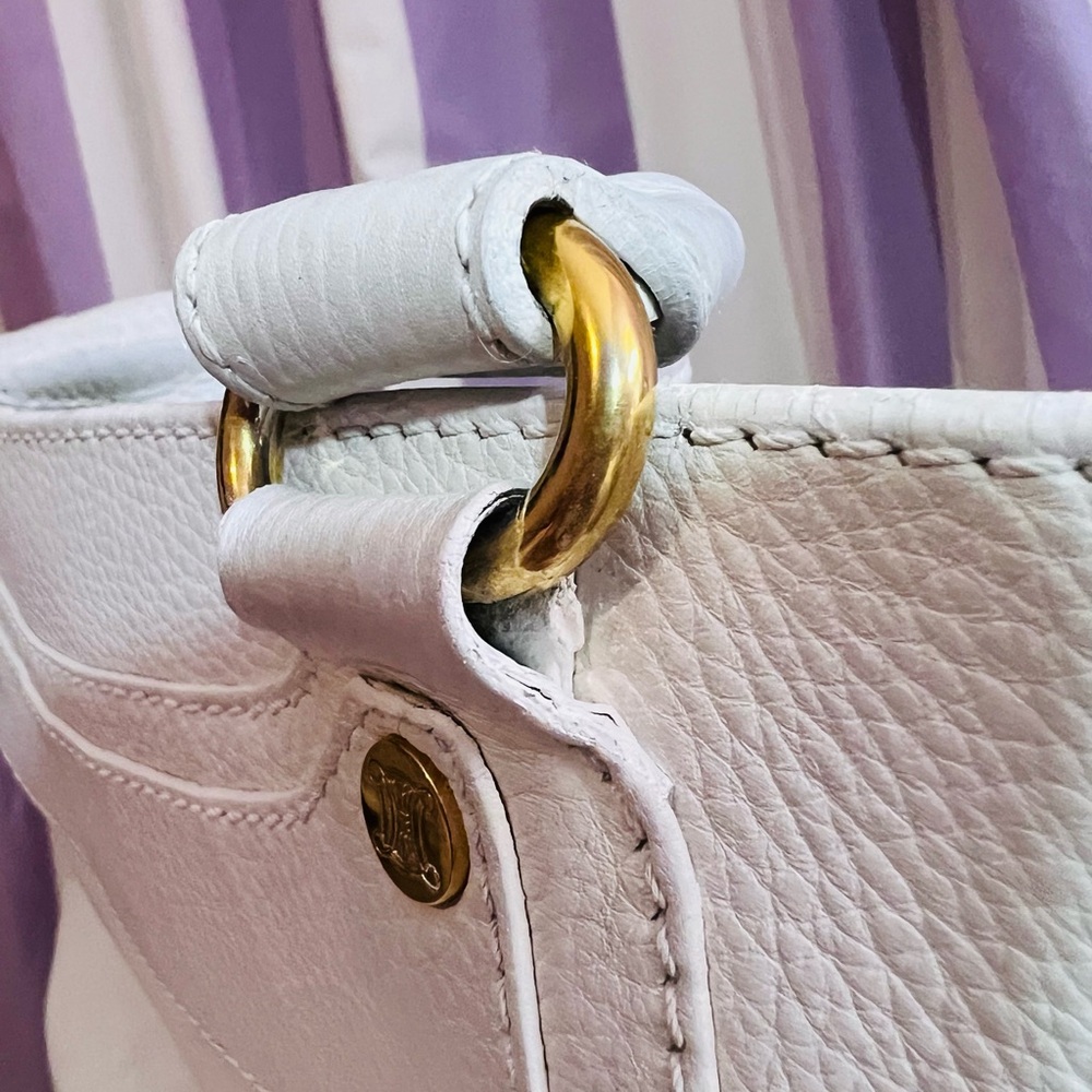 Celene White Satchel Textured Leather - Picture 13 of 16